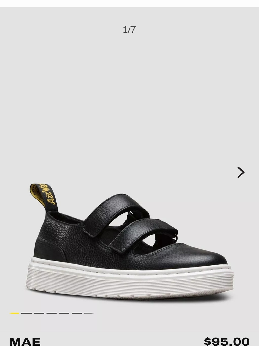 Mae Temperley Dr. Martens Black Leather Double-Strap Platform Mary Janes Loafers